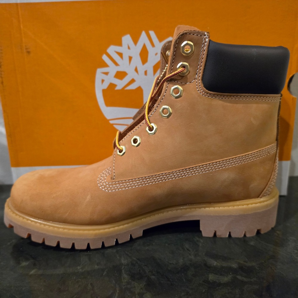 Timberland Mens Premium 6 Inch Waterproof Boot Wheat Nubuck TB110061 8.5M - Picture 9 of 13
